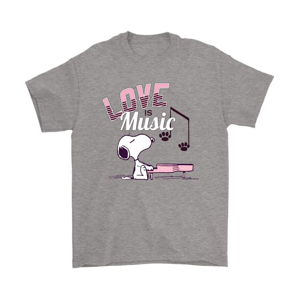 Snoopy Plays Piano Love Is Music Shirts