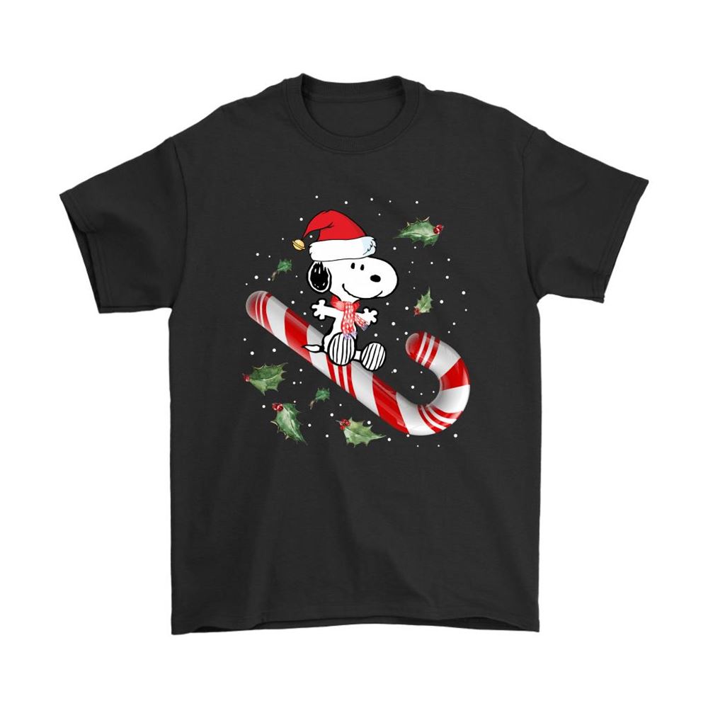 Snoopy Riding The Christmas Candy Shirts
