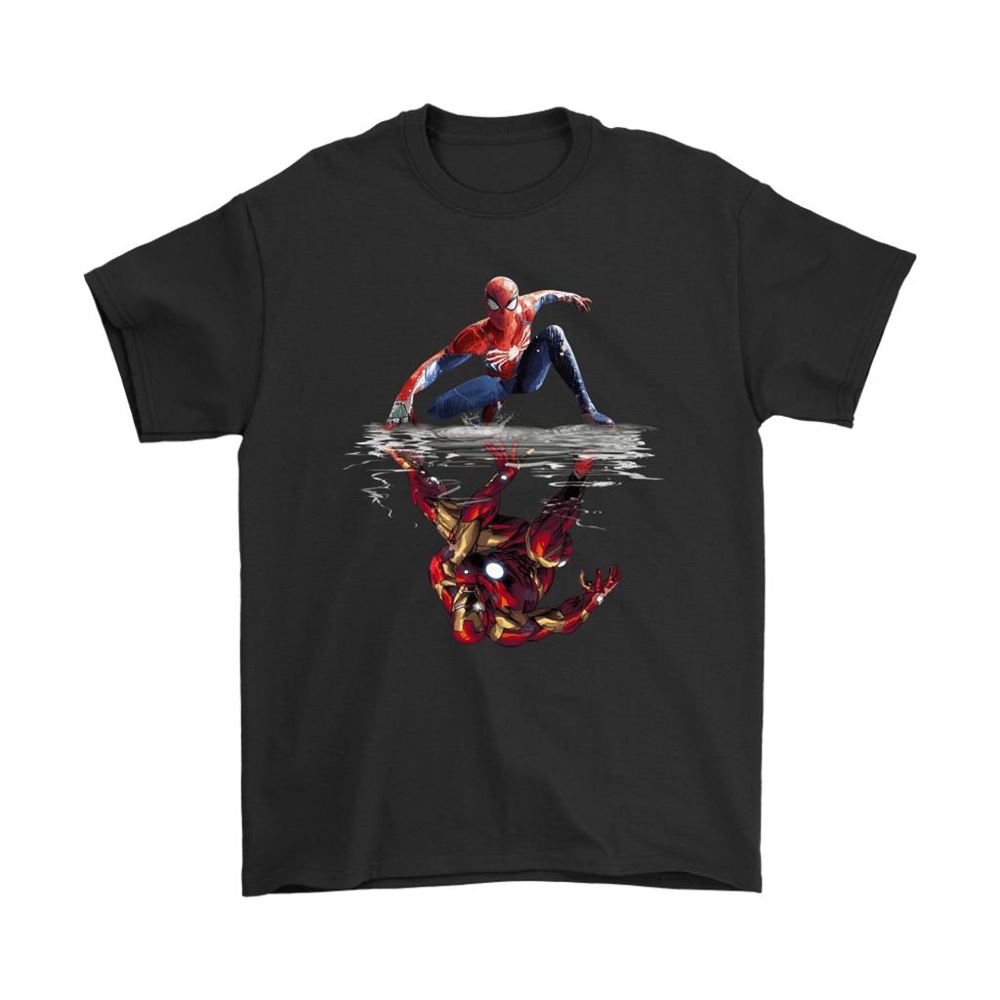 Spider-man Reflection Iron Man Marvel Heroes Shirts