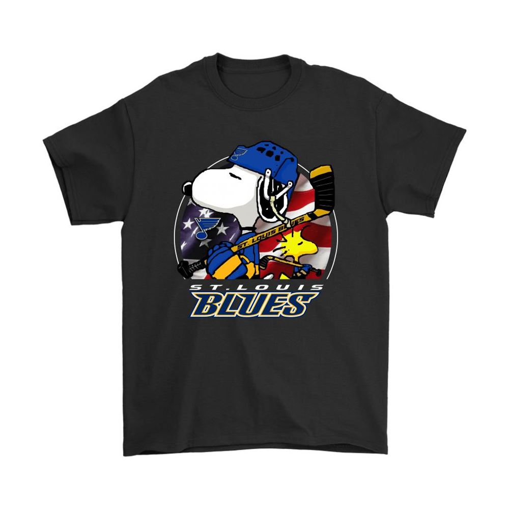 St Louis Blues Ice Hockey Snoopy And Woodstock Nhl Shirts