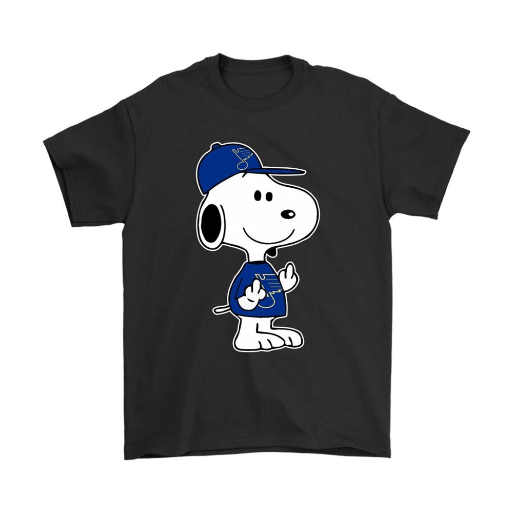 St Louis Blues Snoopy Double Middle Fingers Fck You Nhl Shirts