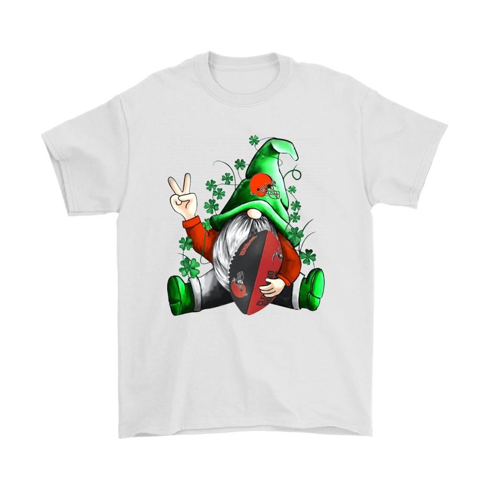 St Patrick Gnome Hugs Cleveland Browns Football Nfl Shirts