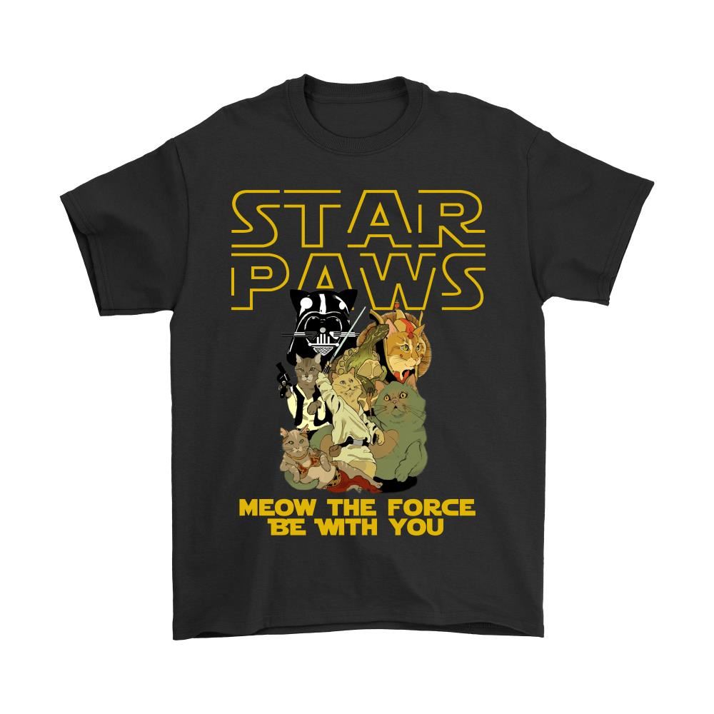 Star Paws Meow The Force Be With You Star Wars Shirts