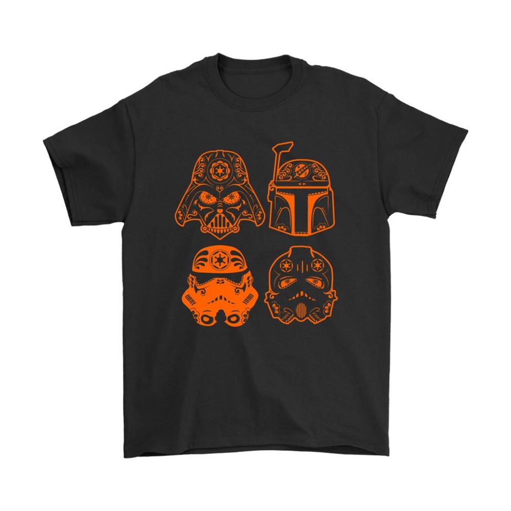 Star Wars Darth Vader Stormtrooper Boba Fett Calavera Shirts