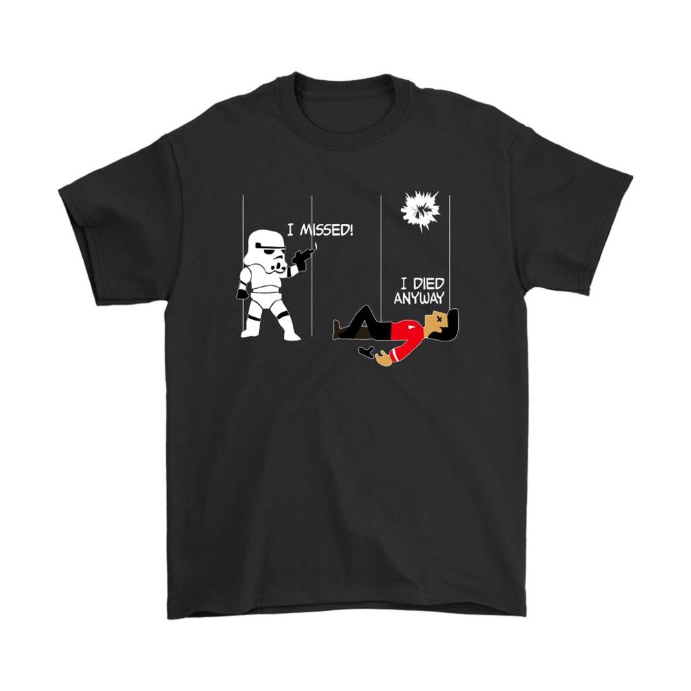 Star Wars Star Trek A Stormtrooper And A Redshirt In A Fight Shirts