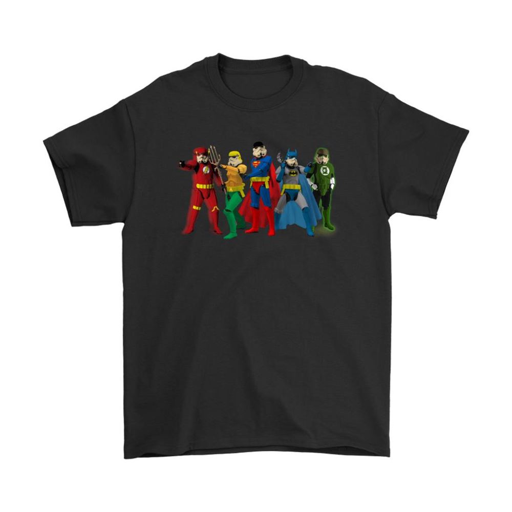Star Wars Stormtrooper Justice League Mashup Shirts