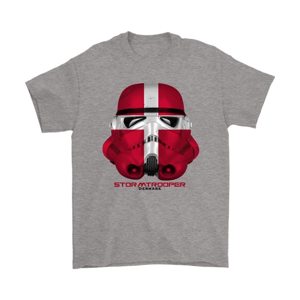 Star Wars Stormtrooper Mask Paint The Denmark Flag Shirts