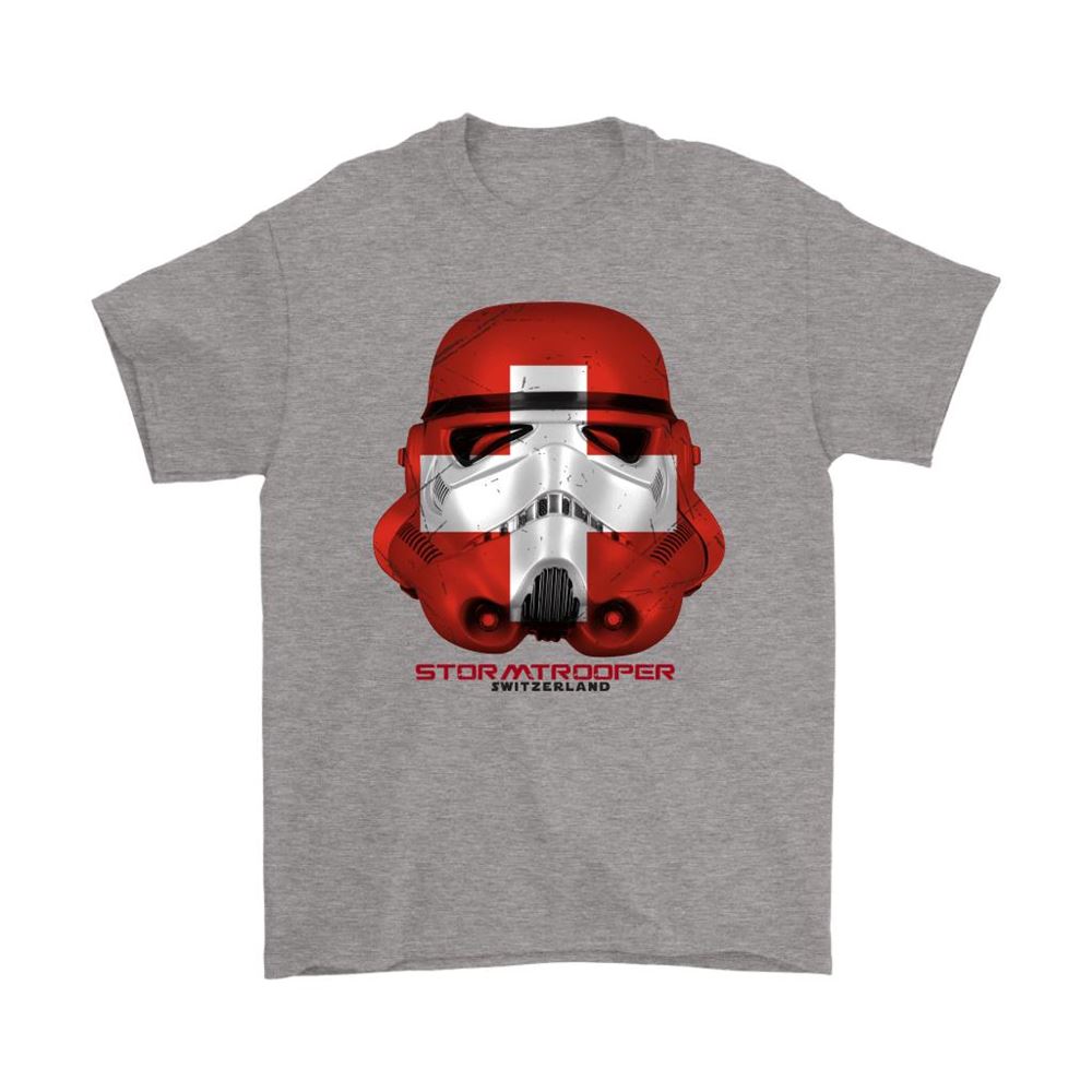 Star Wars Stormtrooper Mask Paint The Switzerland Flag Shirts
