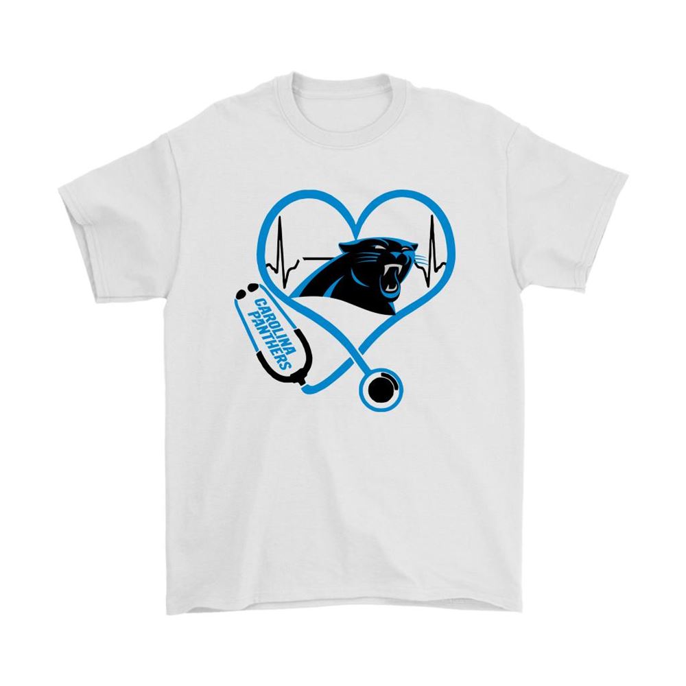 Stethoscope Heartbeat Nurse Symbol Carolina Panthers Shirts