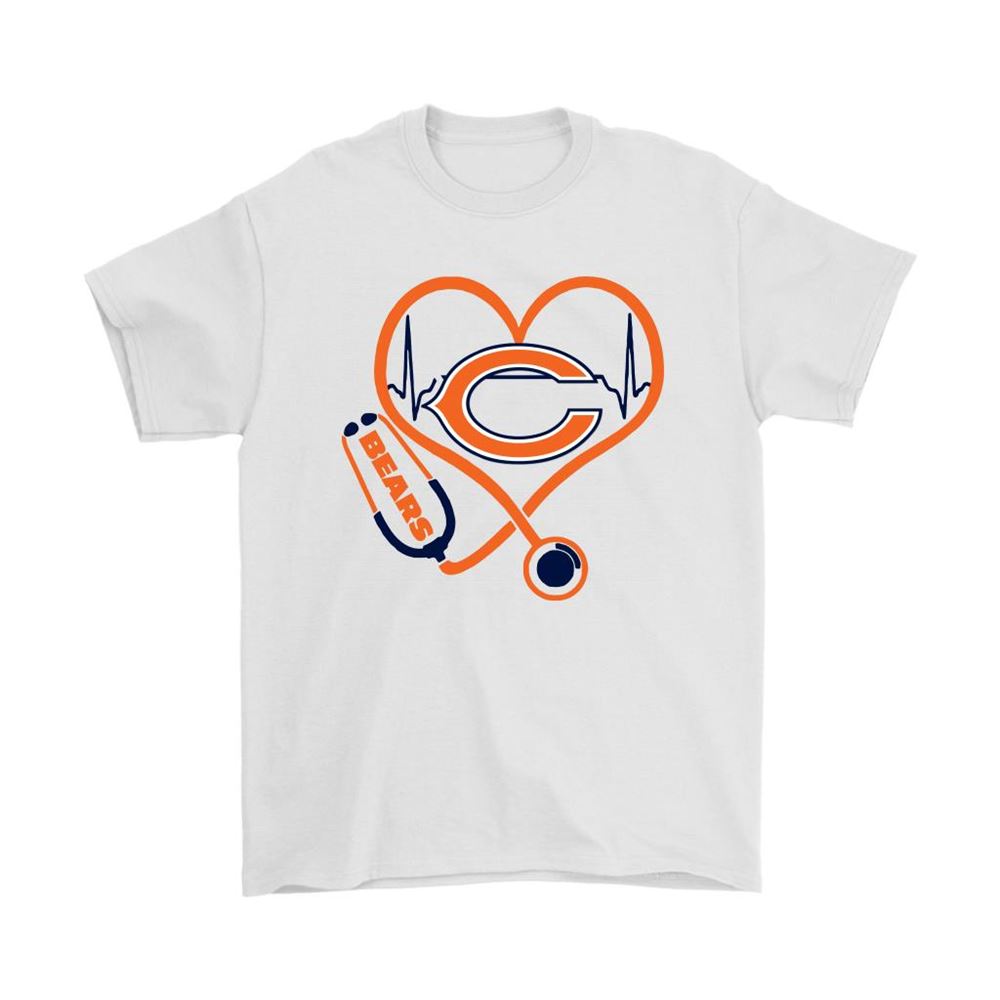 Stethoscope Heartbeat Nurse Symbol Chicago Bears Shirts