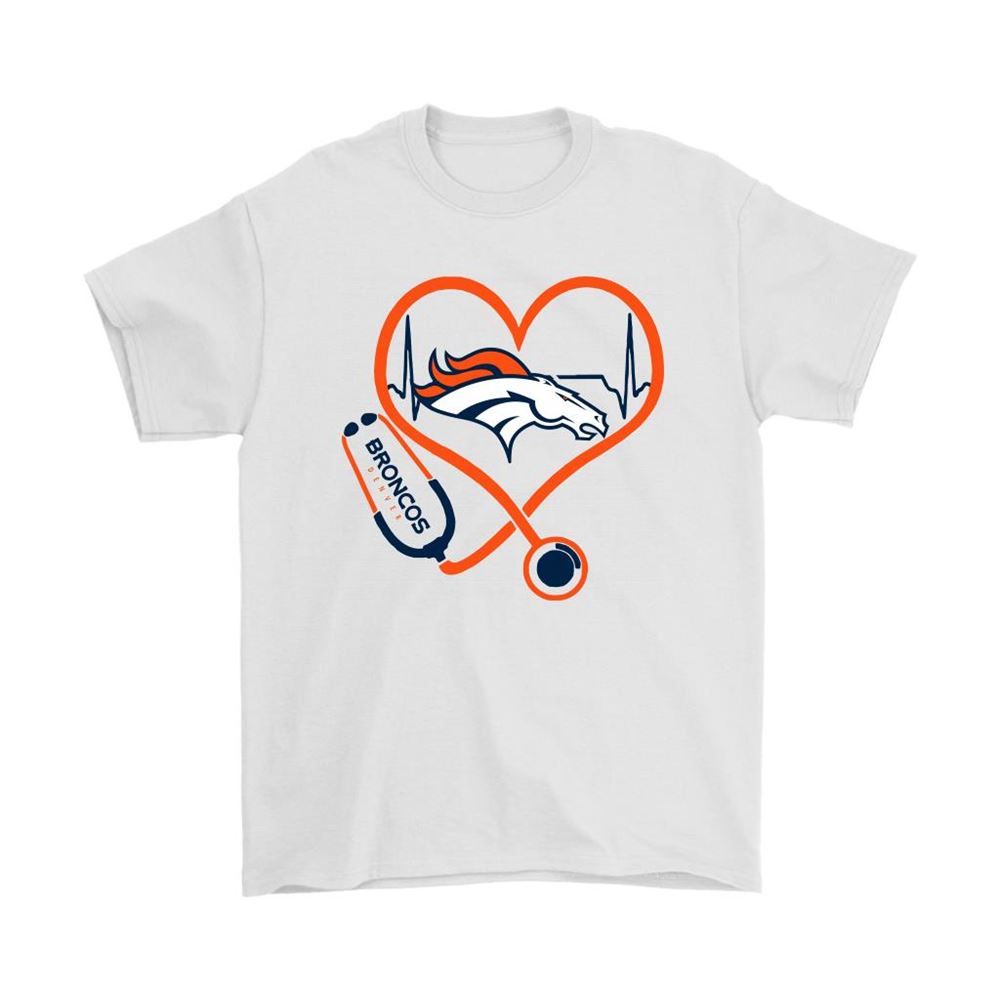 Stethoscope Heartbeat Nurse Symbol Denver Broncos Shirts