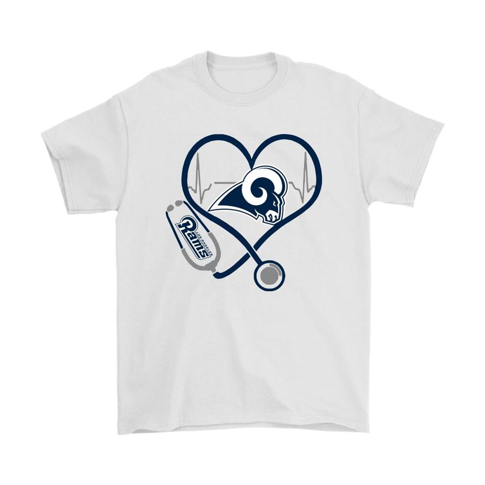Stethoscope Heartbeat Nurse Symbol Los Angeles Rams Shirts