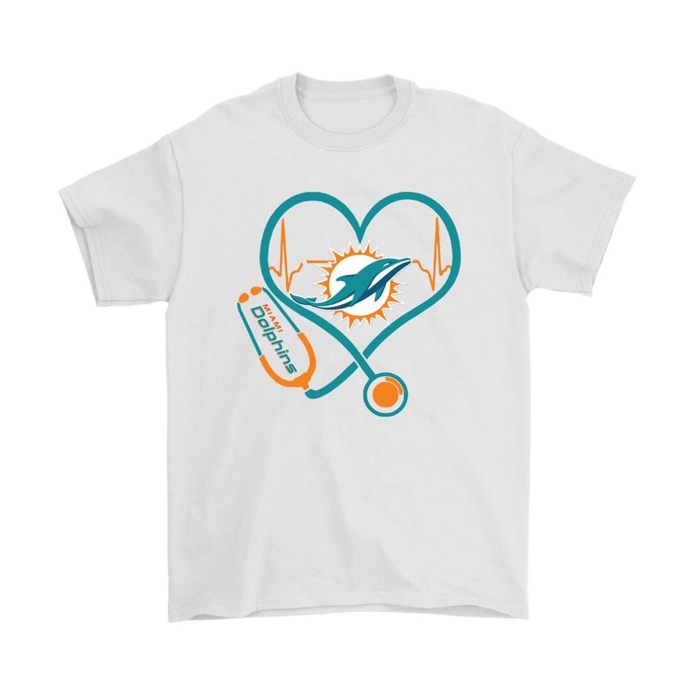Stethoscope Heartbeat Nurse Symbol Miami Dolphins Shirts