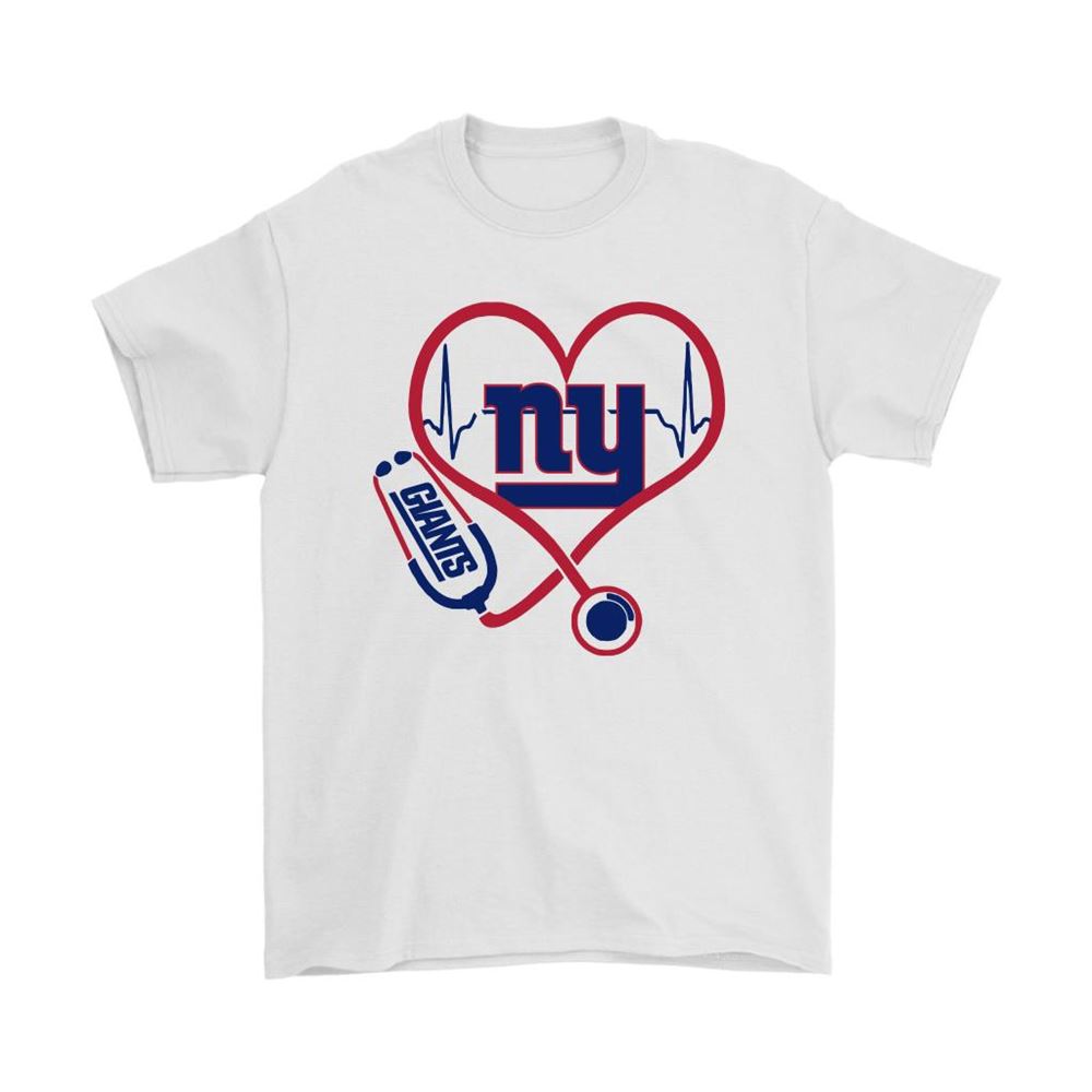 Stethoscope Heartbeat Nurse Symbol New York Giants Shirts