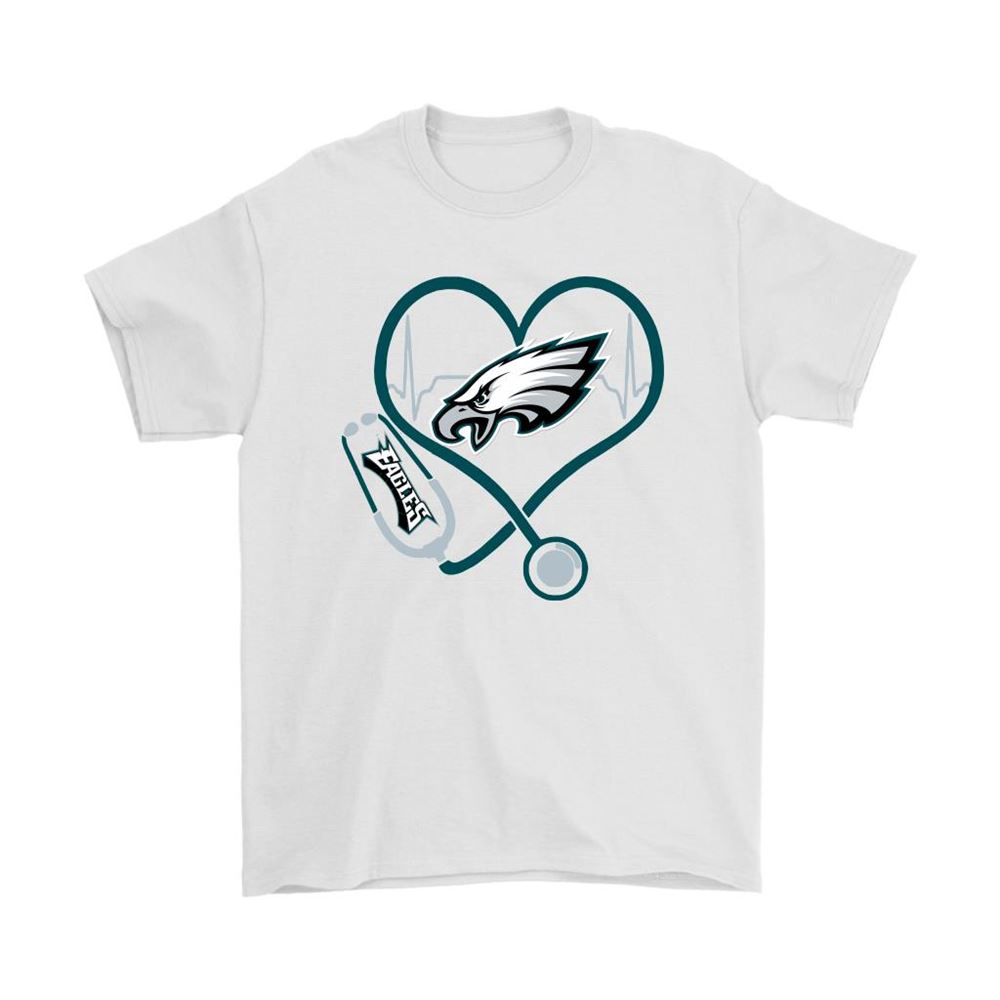 Stethoscope Heartbeat Nurse Symbol Philadelphia Eagles Shirts