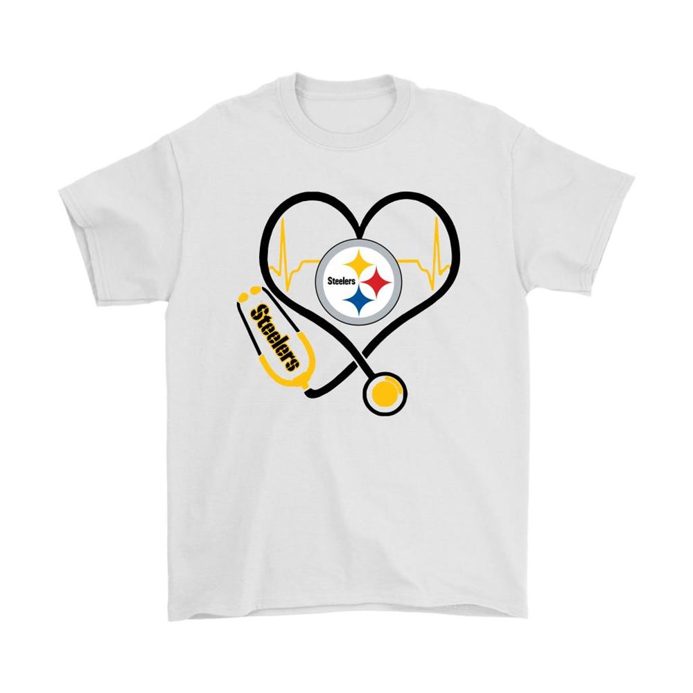 Stethoscope Heartbeat Nurse Symbol Pittsburgh Steelers Shirts