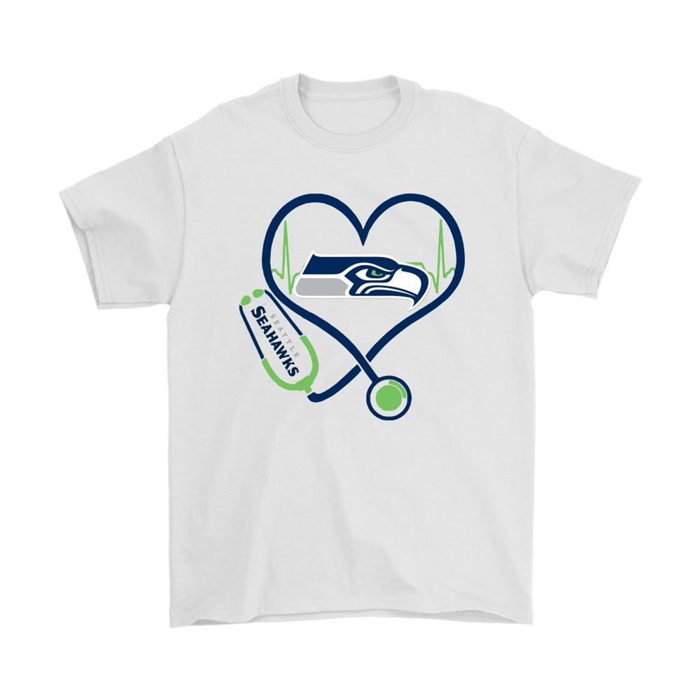 Stethoscope Heartbeat Nurse Symbol Seattle Seahawks Shirts