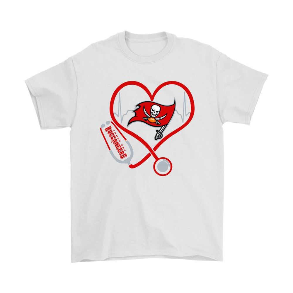 Stethoscope Heartbeat Nurse Symbol Tampa Bay Buccaneers Shirts