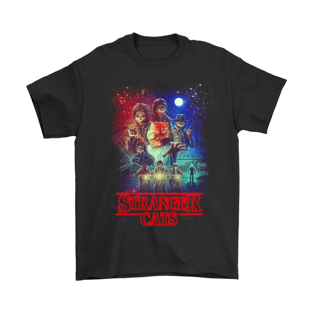 Stranger Things Poster With Cats Shirts