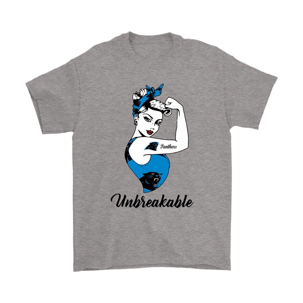 Strong Carolina Panthers Unbreakable Strong Woman Nfl Shirts