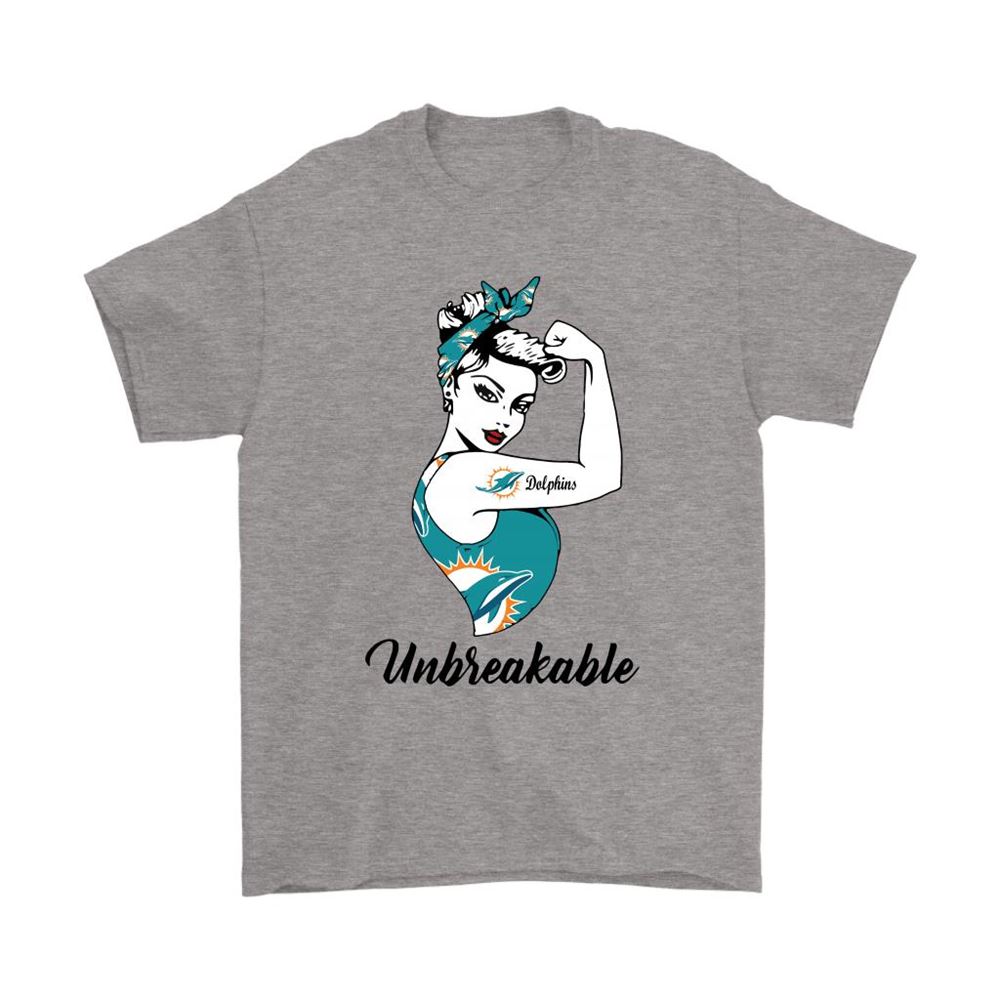 Strong Miami Dolphins Unbreakable Strong Woman Nfl Shirts