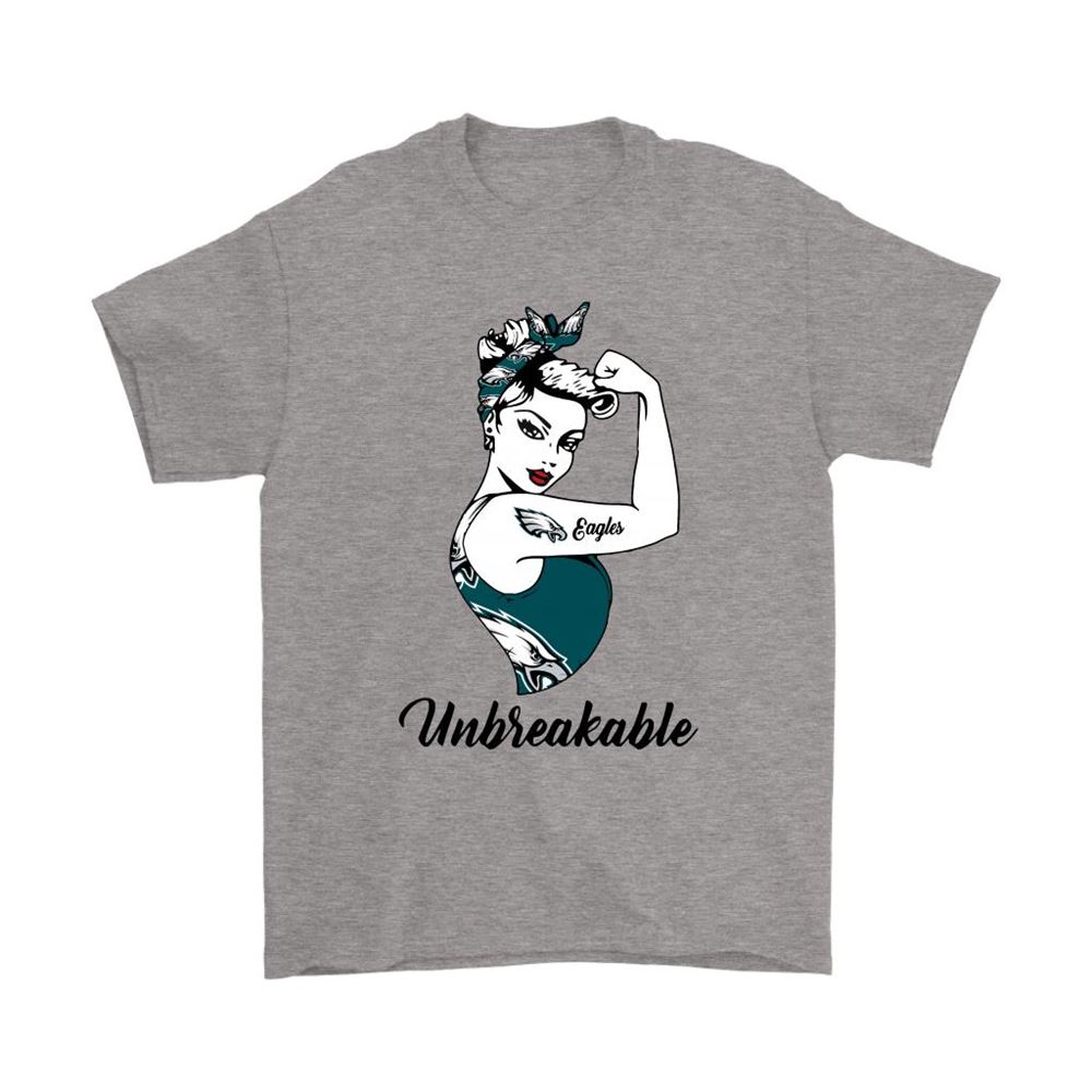 Strong Philadelphia Eagles Unbreakable Strong Woman Nfl Shirts