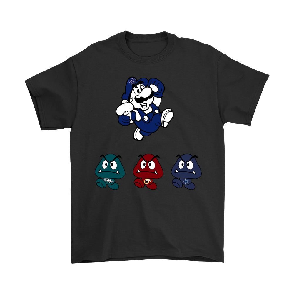 Super Mario American Football Teams New York Giants Shirts