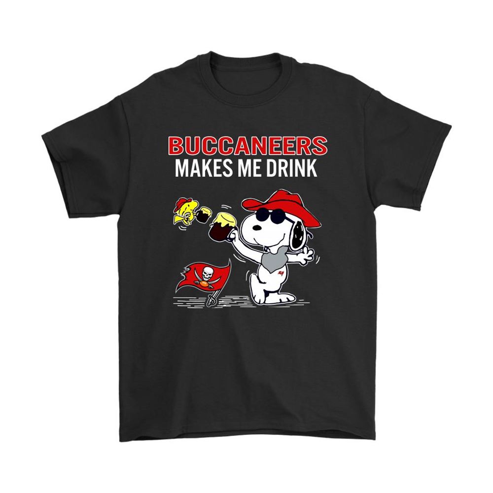 Tampa Bay Buccaneers Makes Me Drink Snoopy And Woodstock Shirts