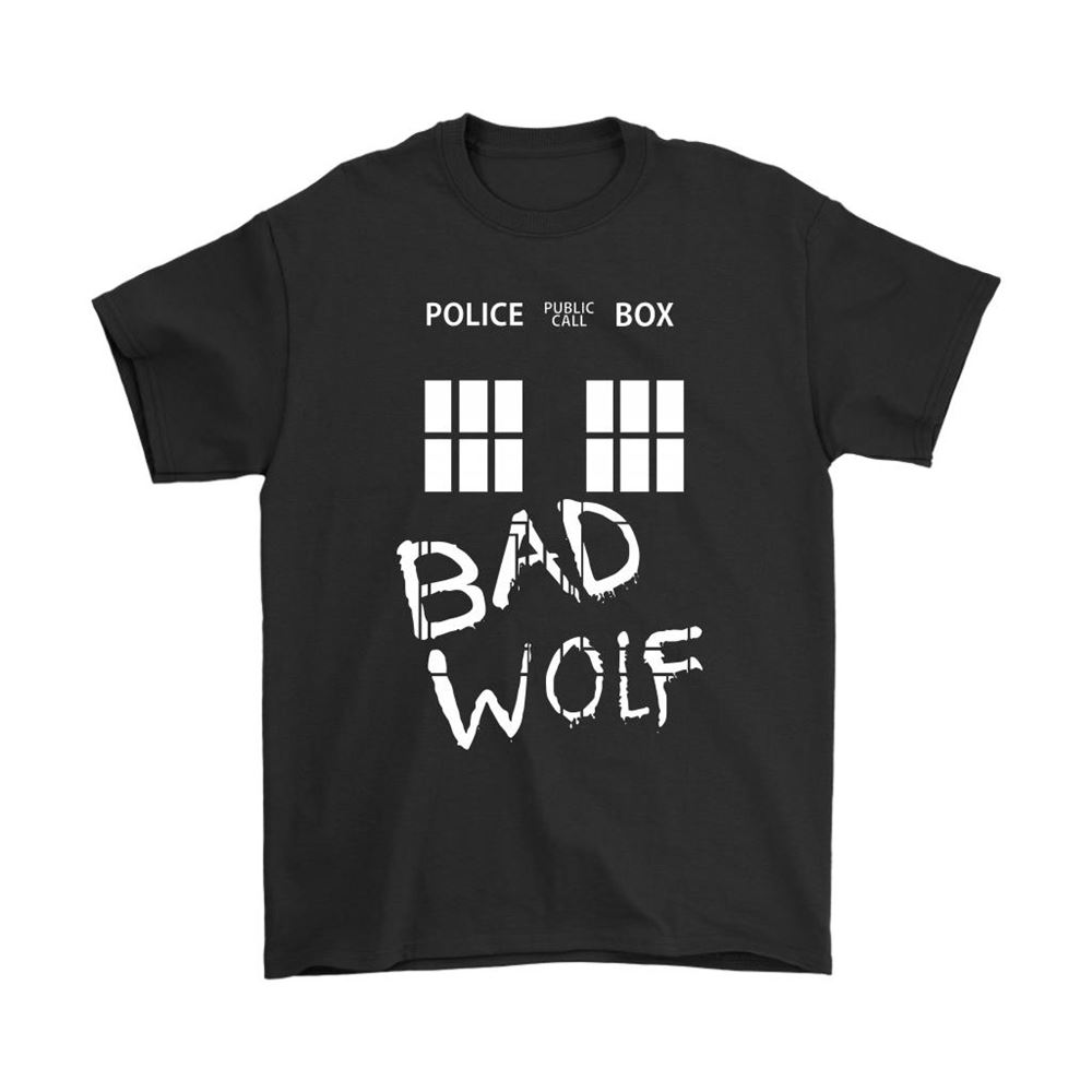 Tardis Police Box Doctor Who Bad Wolf Shirts