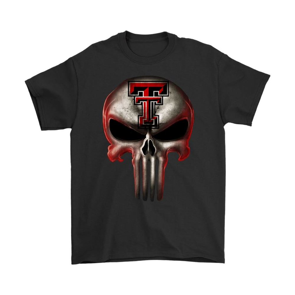 Texas Tech Red Raiders The Punisher Mashup Ncaa Football Shirts