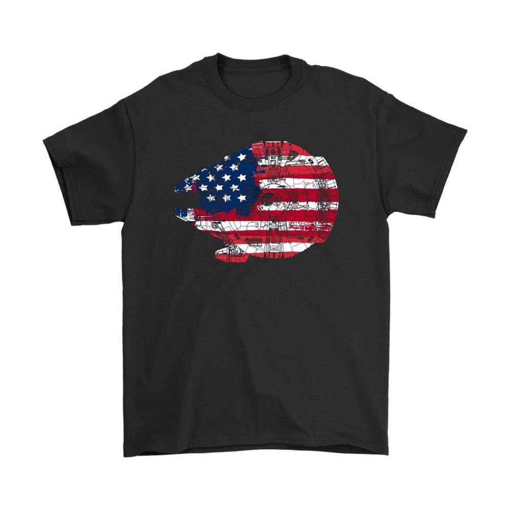 The American Flag Star Wars Millennium Falcon Us Space Force Shirts