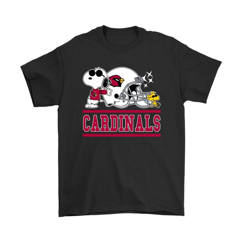 The Arizona Cardinals Joe Cool And Woodstock Snoopy Mashup Shirts