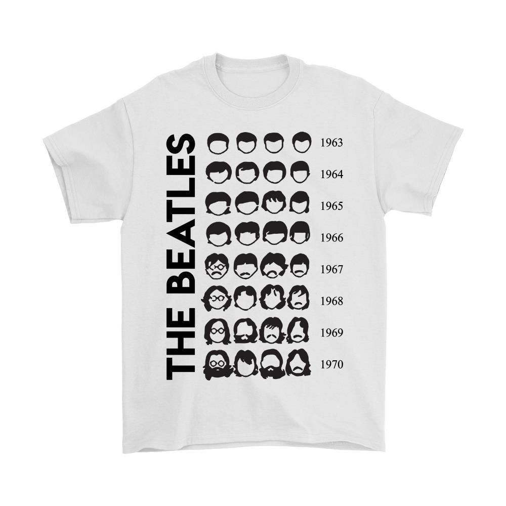 The Beatles Members Faces Through The Years Shirts