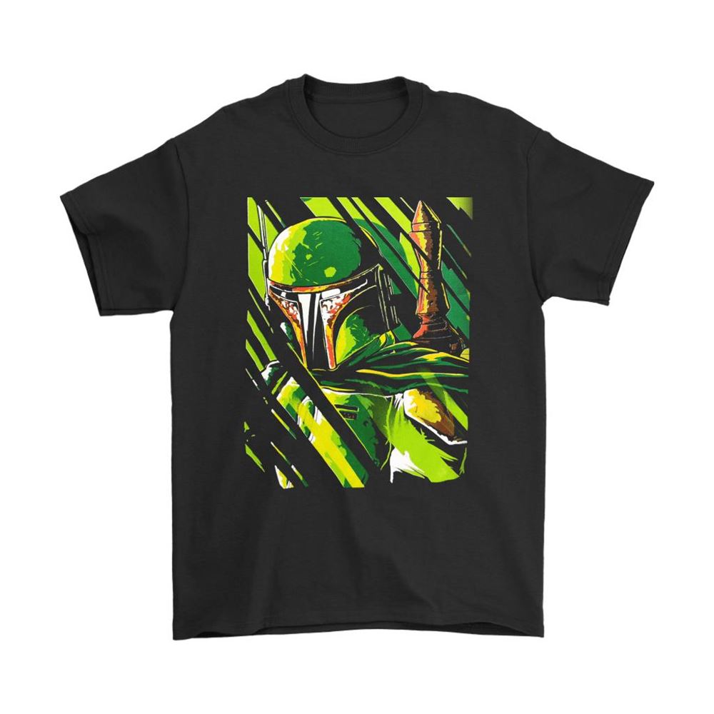 The Bounty Hunter Greenish Painting Boba Fett Star Wars Shirts