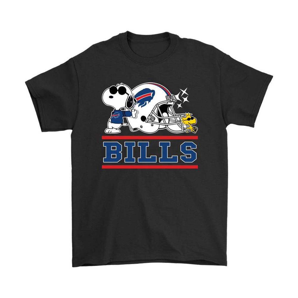 The Buffalo Bills Joe Cool And Woodstock Snoopy Mashup Shirts
