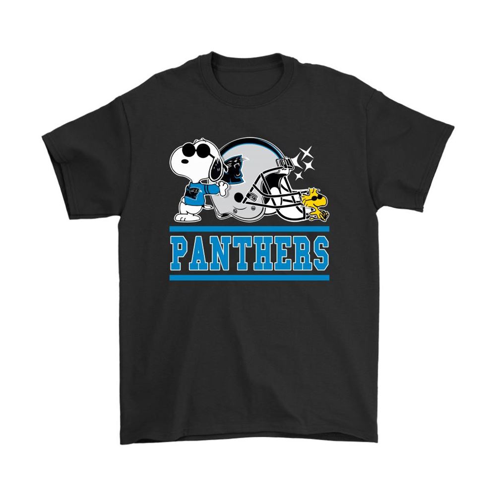 The Carolina Panthers Joe Cool And Woodstock Snoopy Mashup Shirts