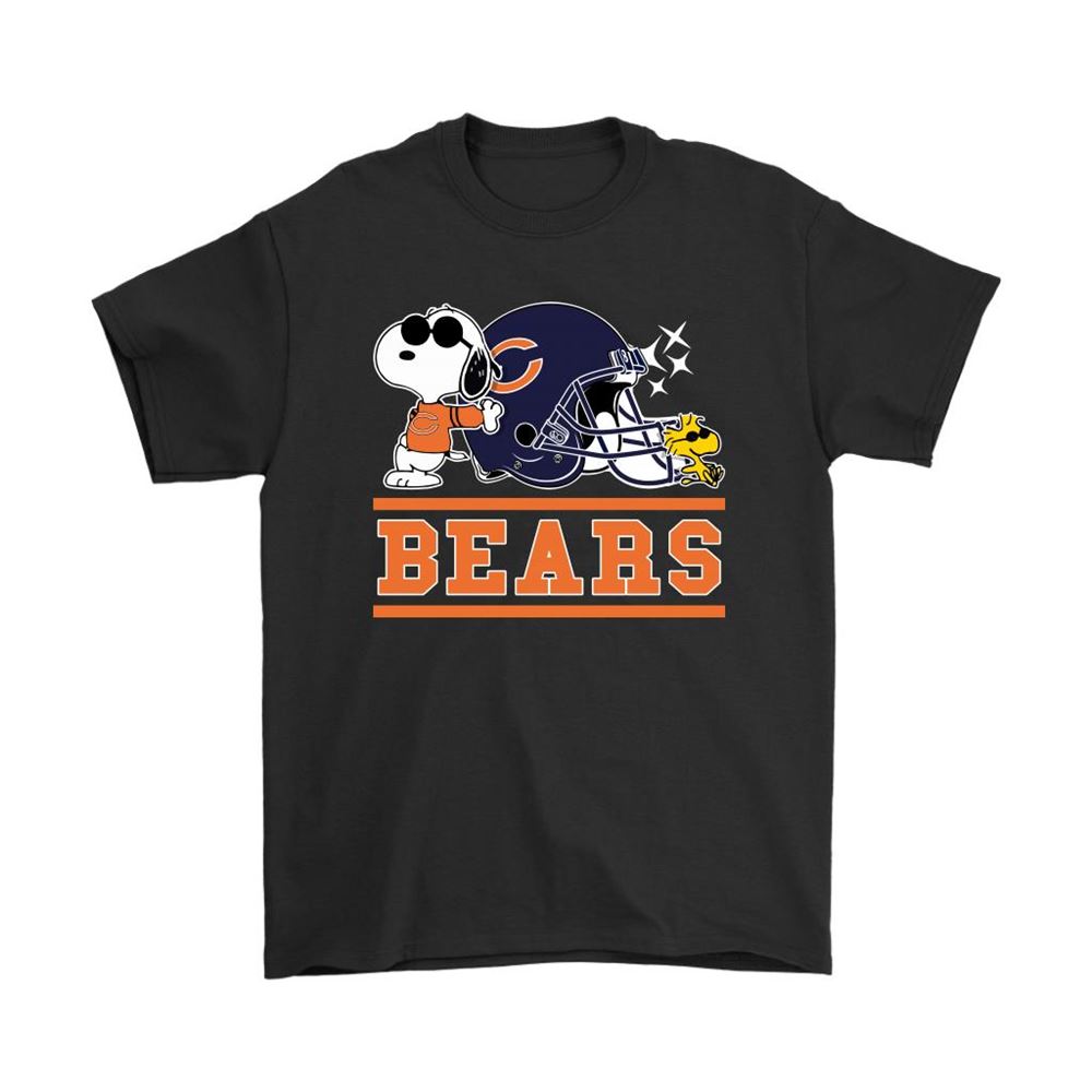 The Chicago Bears Joe Cool And Woodstock Snoopy Mashup Shirts