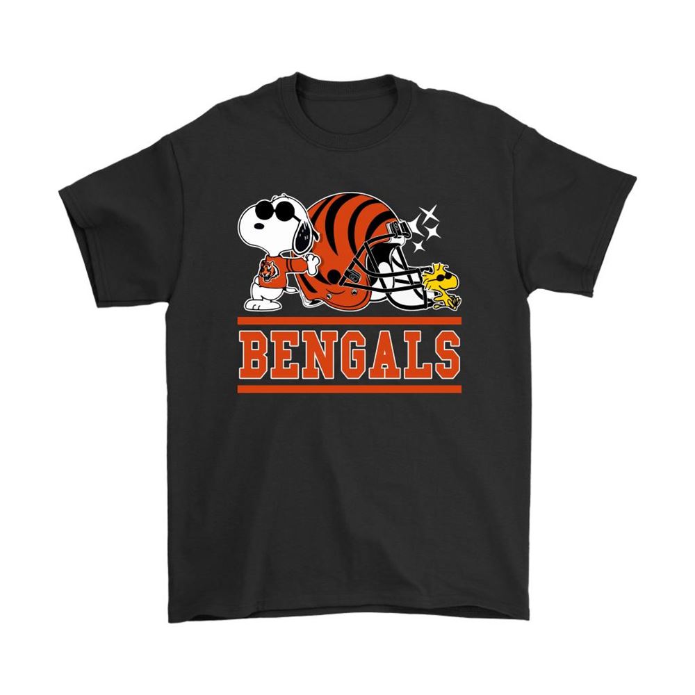The Cincinnati Bengals Joe Cool And Woodstock Snoopy Mashup Shirts