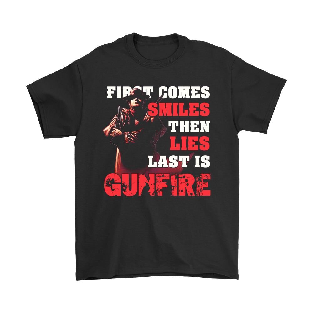 The Dark Tower First Comes Smiles Last Is Gunfire Stephen King Shirts
