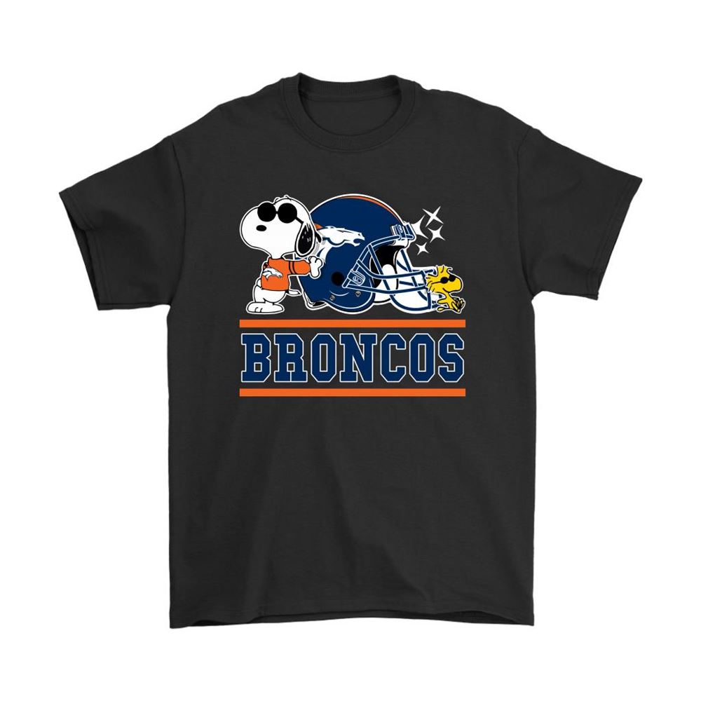 The Denver Broncos Joe Cool And Woodstock Snoopy Mashup Shirts