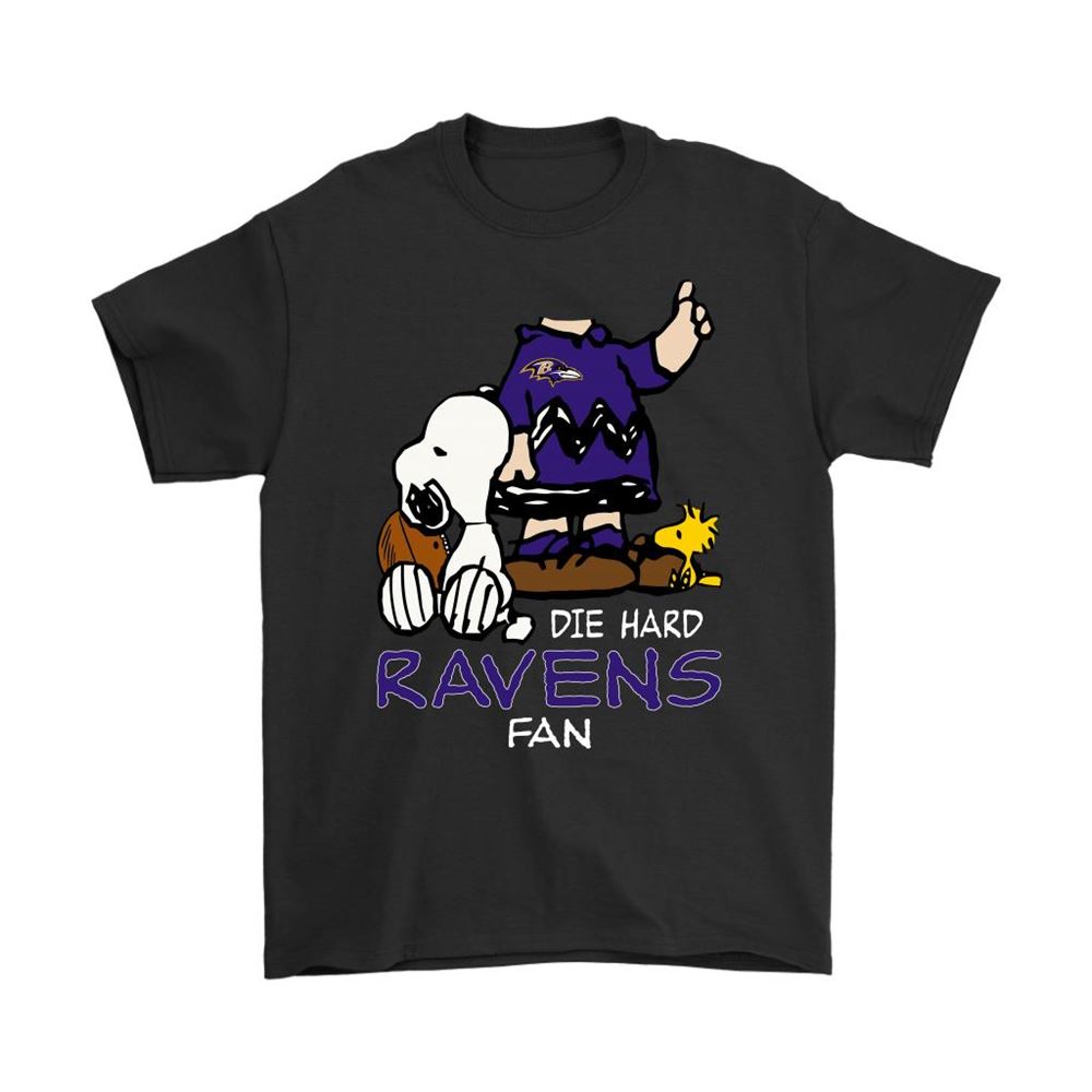 The Die Hard Baltimore Ravens Fans Charlie Snoopy Nfl Shirts