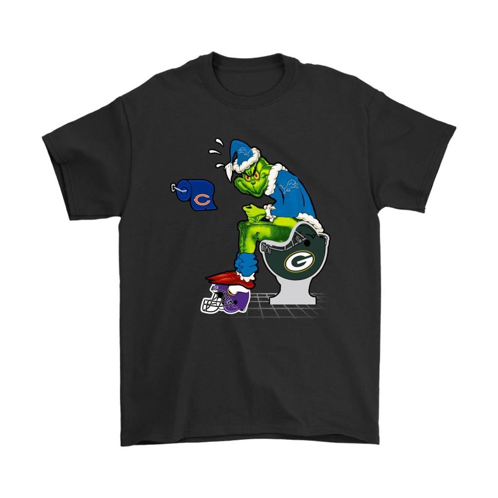 The Grinch Detroit Lions Shit On Other Teams Christmas Shirts