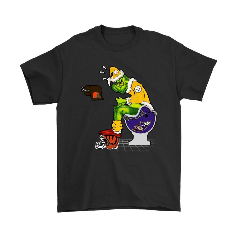 The Grinch Pittsburgh Steelers Shit On Other Teams Christmas Shirts