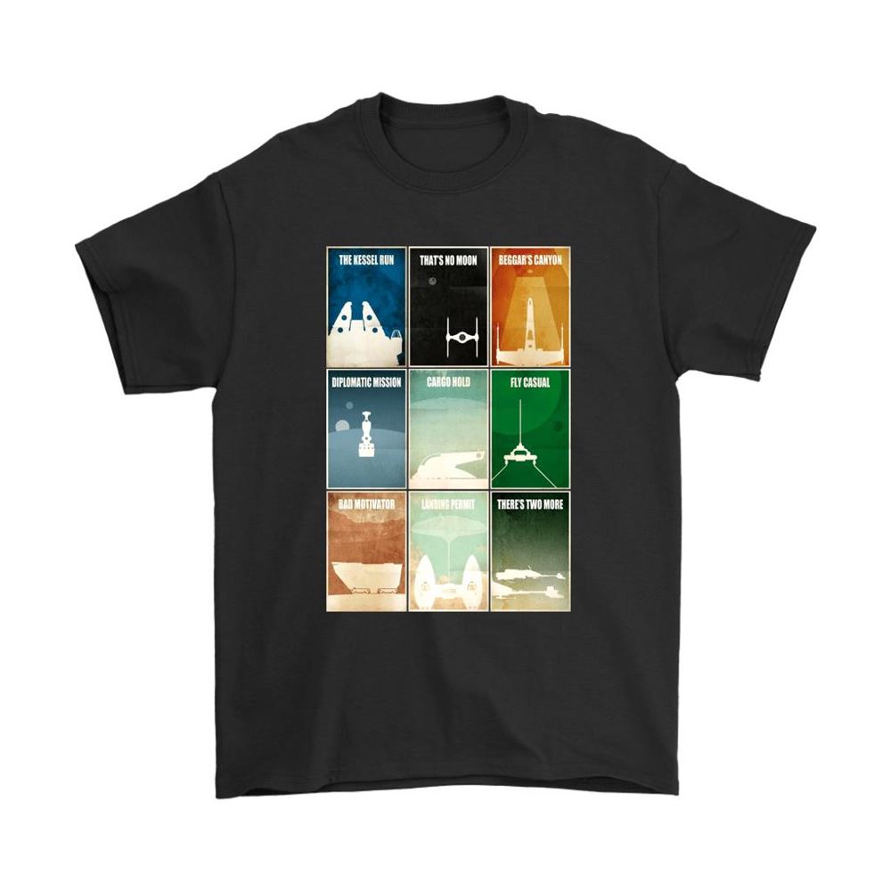 The Kessel Run Thats No Moon Star Wars Quotes Shirts