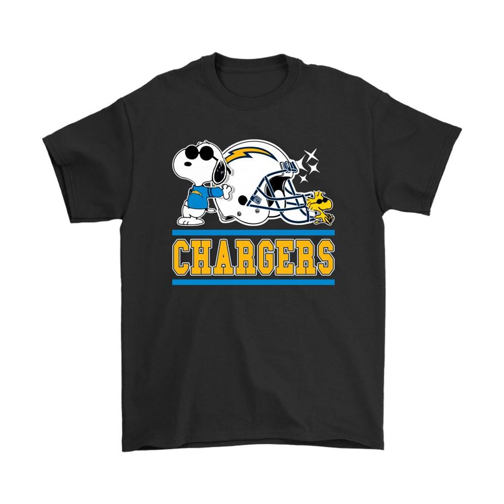 The Los Angeles Chargers Joe Cool And Woodstock Snoopy Mashup Shirts