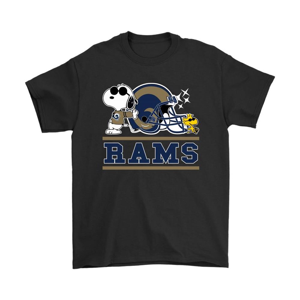 The Los Angeles Rams Joe Cool And Woodstock Snoopy Mashup Shirts