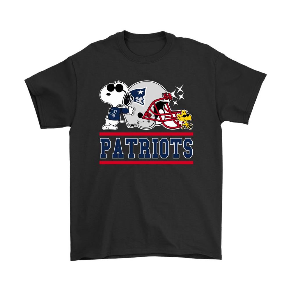 The New England Patriots Joe Cool And Woodstock Snoopy Mashup Shirts