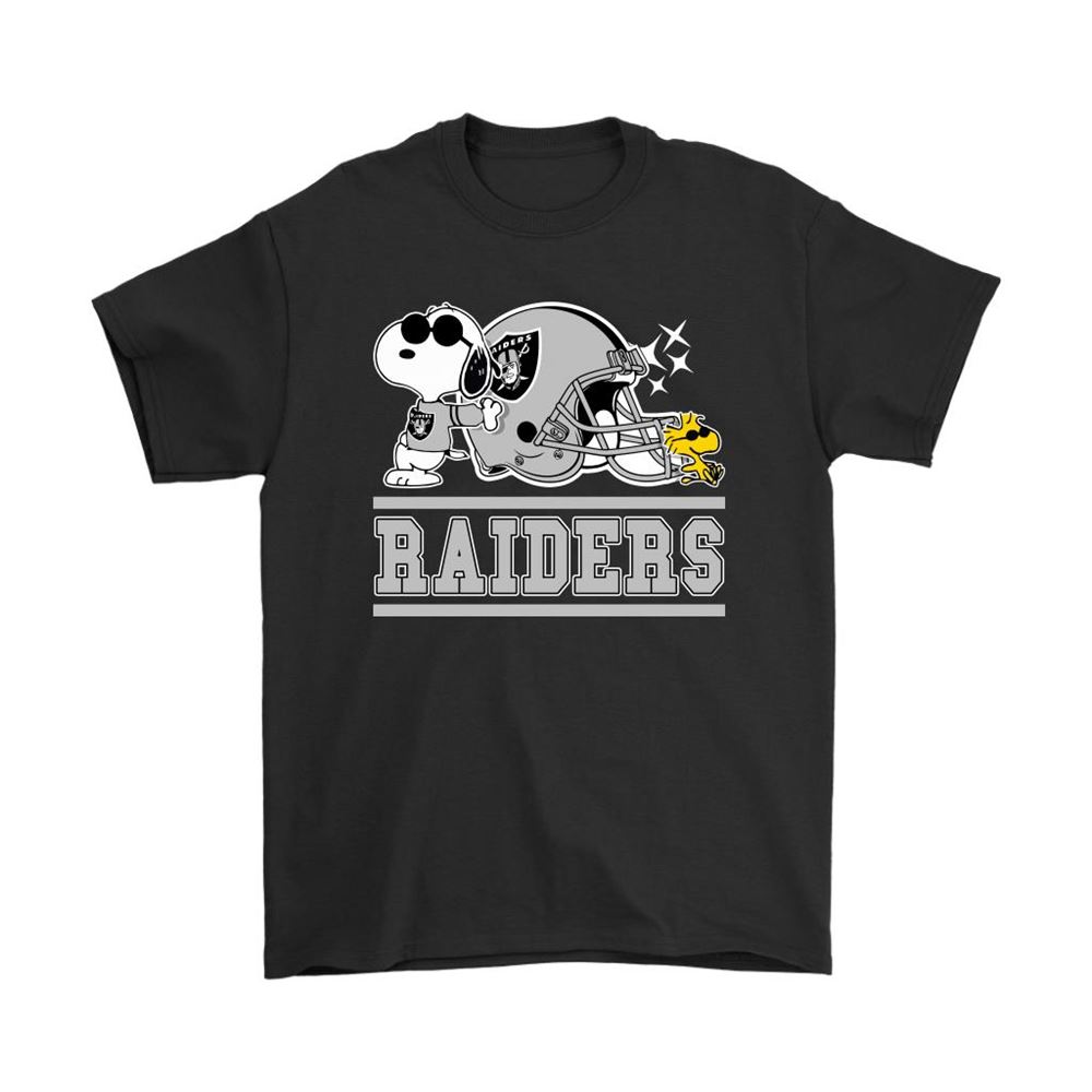 The Oakland Raiders Joe Cool And Woodstock Snoopy Mashup Shirts