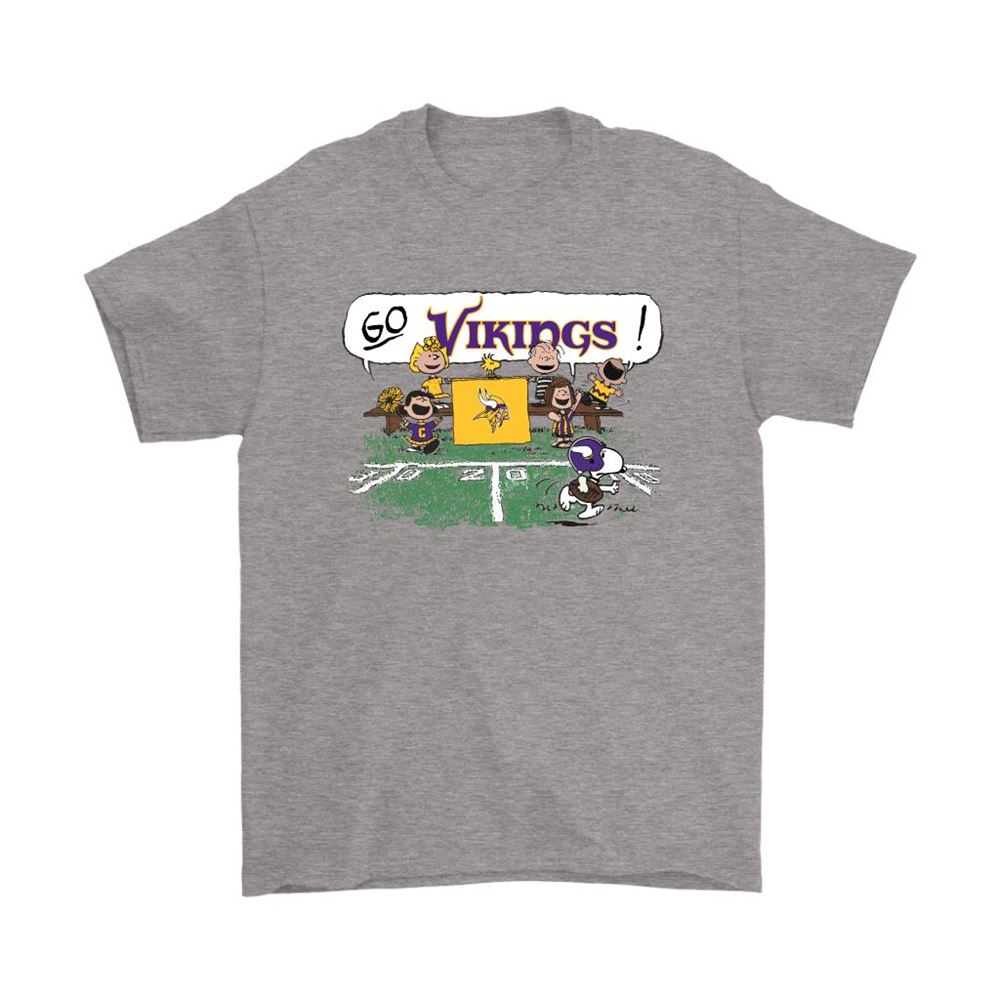 The Peanuts Cheering Go Snoopy Minnesota Vikings Shirts