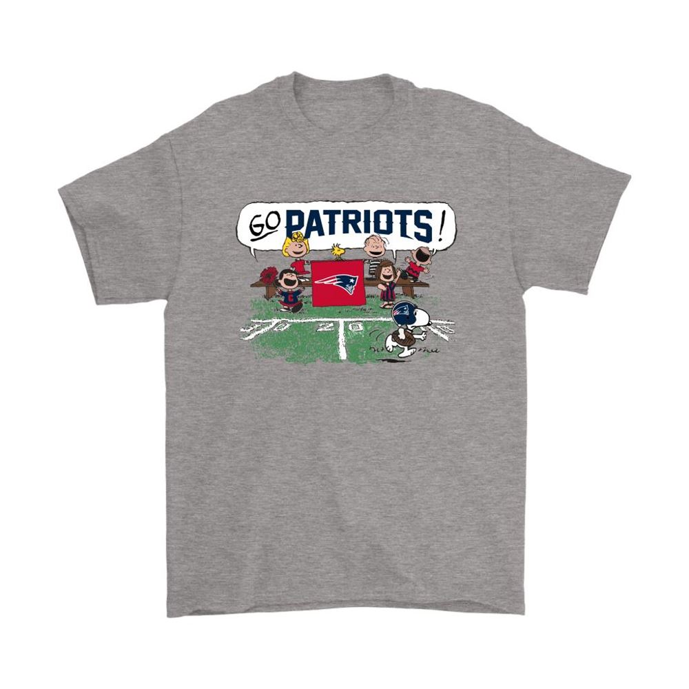 The Peanuts Cheering Go Snoopy New England Patriots Shirts